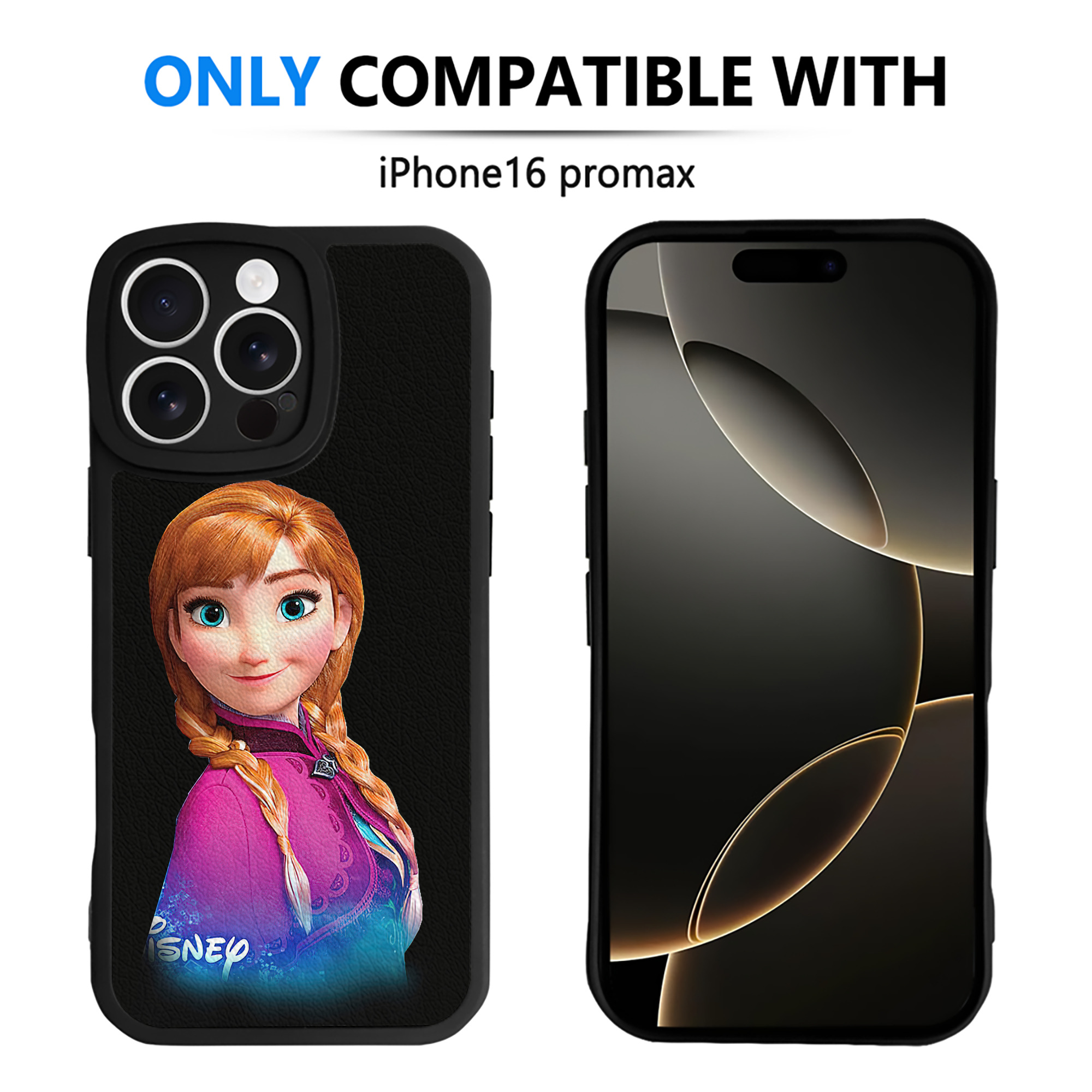 （画像用） アナと雪の女王 アンナ エルサ Frozen Anna Elsa 【iPhone 16シリーズ対応】シリコンスマホケース（レザー調） 材質：シリコン